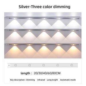 Светодиод 3 цвета с регулируемым датчиком движения в шкафу, ультратонкий перезаряжаемый светильник для шкафа, гардеробной, спальни - Product Image 5