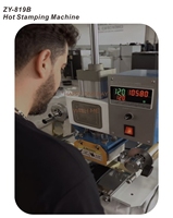 Presse à chaud pneumatique automatique avec imprimante à plat pour un estampage rapide sur le cuir 220V Nouveau