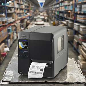 เครื่องพิมพ์บาร์โค้ดแบบถ่ายโอนความร้อน CL4NX 203 Dpi สำหรับงานอุตสาหกรรม พิมพ์บนฉลากผ้าซาติน ไนลอน สำหรับงานเสื้อผ้า  พร้อมพอร์ต USB สีดำขาว - Product Image 2