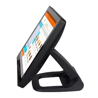 Caisse enregistreuse pliable en alliage d'aluminium POS 15/15,6'' avec écran secondaire de 9,7'' pour les points de vente des supermarchés, vente en gros, OEM, SDK