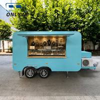 Remolque de Joyería Móvil Onlywe en Venta con Vitrinas y Ventana de Exhibición, Remolque de Concesión para Eventos al Aire Libre
