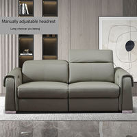 Smart Home Modernes 3-2-1 Luxus-Design Echtleder-Polsterung Elektrisches Relaxsofa-Set Wohnzimmermöbel USB Hotel