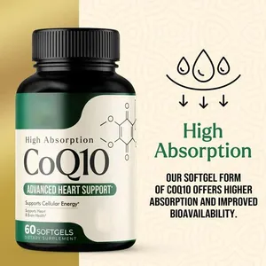 Coenzym Q10 Nahrungsergänzungsmittel Kapseln CoQ10 Ubiquinone 400 mg mit Omega3 Herzgesundheit COQ 10 Kapsel