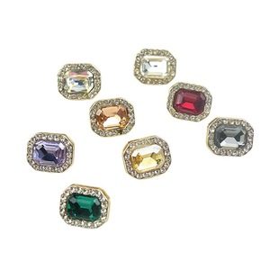 Hot-sale 12.5mm Metal Diamond <strong>Buttons</strong> Rectangle <strong>Button</strong> for Clothing Accessories <strong>Decorative</strong> Craft - Product Image 5