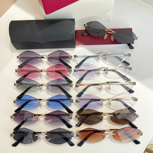 Thời trang sang trọng hip hop phong cách trang sức màu Kính mát tùy chỉnh kính với hộp - Product Image 3