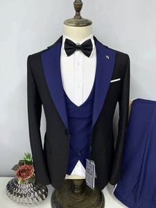 2024 nuovo costume da sposa elegante Homme Groom con risvolto a punta vestito con risvolto a bottone <span class=keywords><strong>pantalone</strong></span> <span class=keywords><strong>smoking</strong></span> da <span class=keywords><strong>uomo</strong></span> - Product Image 6