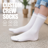 Chaussettes Crew blanches Daily Sports Chaussettes Crew personnalisées