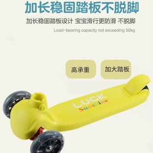 Trottinette pour enfants avec lumières, hauteur réglable, pour les enfants de 3 ans et plus, couleur bleue - Product Image 4