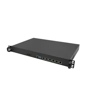 Pfsense 1U PC 2 * USB3.0 6*2.5 gam cổng LAN với J1900 Bo mạch chủ tường lửa cho công nghiệp 1U tường lửa Router Mini PC không quạt