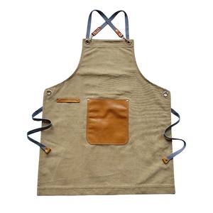 Tablier <span class=keywords><strong>de</strong></span> cuisine en toile épaisse avec poche en cuir tablier <span class=keywords><strong>de</strong></span> menuiserie décorateur <span class=keywords><strong>peintre</strong></span> <span class=keywords><strong>tenue</strong></span> <span class=keywords><strong>de</strong></span> travail peut être logo personnalisé - Product Image 6