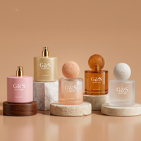 Vente en gros de flacons de parfum en verre vides personnalisés de 50 ml et 100 ml, bouchon rond, emballage de parfum de luxe