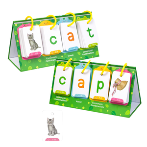 Tùy chỉnh in trực quan từ GIÁO DỤC THẺ FLASH thời thơ ấu CHA mẹ-con tương tác văn bản nhận thức cuốn sách cho giáo dục - Product Image 1