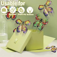Boîte surprise papillon volant avec logo personnalisé, emballage en papier de luxe, boîte à explosion magique DIY pour cadeaux de mariage en gros