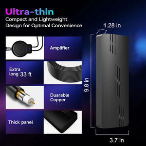 <span class=keywords><strong>Antena</strong></span> de TV Digital con <span class=keywords><strong>Amplificador</strong></span>, <span class=keywords><strong>Antena</strong></span> HD Interior/Exterior para <span class=keywords><strong>Televisión</strong></span> Inteligente, Compatible con 8K 4K 1080p con Cable Coaxial de 33 pies - Product Image 4