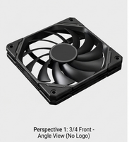 Ventilateur de châssis de bureau ultra-fin de 12 cm, interface 4 broches, contrôle de température PWM, roulement fluide de 1,5 cm d'épaisseur, en plastique