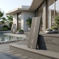 Vente directe d'usine Wpc Jardin Patio Revêtement de sol extérieur Bois Plastique Terrasse Carreaux Lisse Brossé Noyer Teck Érable Parc