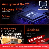 OneXPlayer F1pro HX370 Konsol Game Genggam 7-inci Windows 11 dengan AMD AI HX370 144Hz High Refresh Rate Steam Tiga-dalam-Satu