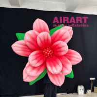 Fleur colorée gonflable personnalisée pour décoration de scène de festival