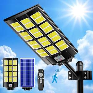 Camino de 1200W, todo en uno, luces solares integradas para jardín, luces de calle solares LED para exteriores - Product Image 1