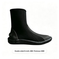 Chaussures de plage vulcanisées SBR 5 mm - Double tissu N et épaisseur personnalisée pour la côte