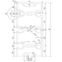 Profilé d'extrusion en aluminium à rainure en T 50200mm, norme européenne, robuste, série industrielle 6000, en alliage 6063-T5, pour assemblage de châssis de machine
