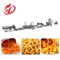 Mesin Pembuat Keripik Jagung Cheetos NikNaks Lini Produksi Kurkure Masala Corn Curls Cheetos Nik Naks Mesin Ekstruder