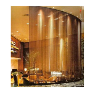 Kích Thước Tùy Chỉnh Nhôm Linh Hoạt Trang Trí Mở Dệt Dây Vàng Lưới Kim Loại Chuỗi Lò Sưởi Lưới Chuỗi Màn Rèm Vải - Product Image 3