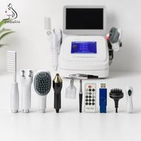 Dispositivo de Análisis y Masaje Capilar 7 en 1, Oxígeno Jet de Penetración Profunda, Terapia de Oxígeno para el Crecimiento del Cabello, Máquina de Spa Anticaída
