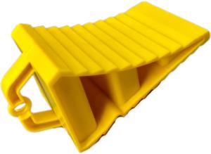ロープ付きホイールチョック、滑り止め高耐久イエロー車輪止め、自動車 キャンピングカー トラック RV用軽量ホイールストッパー - Product Image 3