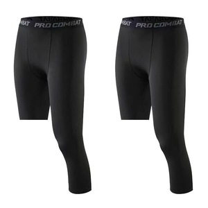 Custom Men Compression One Leg Legging Pants collant maschili Leggings Running Gym Sport Fitness Jogging Workout <span class=keywords><strong>pantaloni</strong></span> bianchi <span class=keywords><strong>neri</strong></span> - Product Image 6