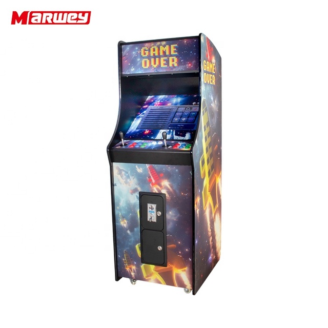 Marwey Attractive Coin Operated Stand up Arcade Cabinet Upright Video Classic Retro Arcade Games Machine for Game Center