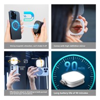 Nuevo Modelo Patentado, Directo de Fábrica, Luz de Relleno Magnética para Selfies que Realza la Belleza, con Espejo de Maquillaje Integrado