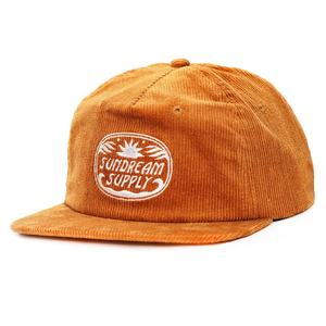 Casquettes Snapback non structurées en velours côtelé à 5 panneaux avec patch tissé et logo brodé personnalisé - Product Image 2