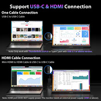 Moniteur triple écran portable 1080P FHD IPS 144Hz USB-C avec support et housse, logo personnalisé, commande en gros pour entreprises