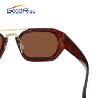 Lunettes de soleil carrées de marque avec logo personnalisé Lunettes rétro classiques à la mode pour hommes Lunettes de soleil vintage à petite monture 2025 pour hommes