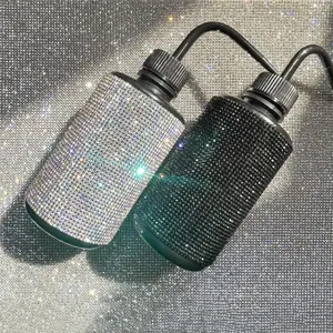 Rhinestone Plastic Squeeze Bottle Water Rinse Squirt Lash Wash Tattoo Bottle For Eyelashes Extension Cleaning Wash Bottle