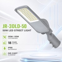 Lampadaire LED extérieur fiable de 50W avec certificats complets pour l'éclairage résidentiel, les parcs, les zones rurales et municipales, et la construction