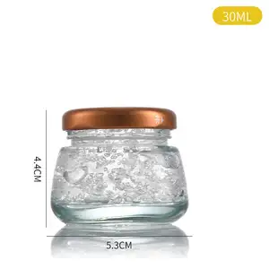 Pot vide en verre rond transparent avec couvercle métallique, 50ml, 75ml, 100ml, 150ml