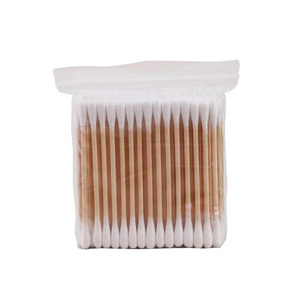 Vendita calda design a doppia testa logo personalizzabile di alta qualità <span class=keywords><strong>Cotton</strong></span> fioc di bambù in legno <span class=keywords><strong>Cotton</strong></span> fioc - Product Image 4