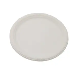 Disposable corn starch food hamburger fruit nuts tray round shaped disposable plates for weddings