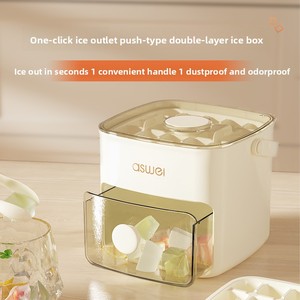 Bac à glaçons carré en silicone 2-en-1 grande capacité avec pince, moule de pressage en plastique de qualité alimentaire pour réfrigérateur - Product Image 4