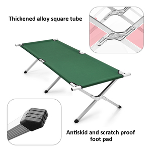 Lettino <span class=keywords><strong>da</strong></span> <span class=keywords><strong>Campo</strong></span> in Metallo Premium, Montaggio Facile, Pieghevole, Capacità di Carico 150 KG, Letto per Riposo e Relax per Viaggi all'Aperto, Pesca, Campeggio - Product Image 5