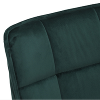 Chaise de salle à manger moderne en velours vert foncé, à bas prix