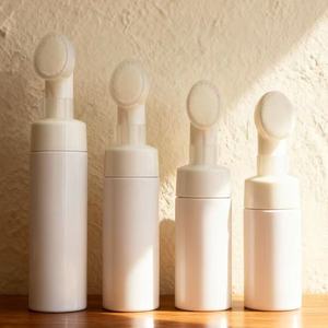 Botella de Plástico Blanca para <span class=keywords><strong>Jabón</strong></span> Líquido Cosmético al por Mayor, Botella con Bomba para Limpiador Facial de Espuma PET de 100 ml, 150 ml, 200 ml - Product Image 1