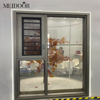 Ventana Abatible de Aluminio con Doble Acristalamiento, Aislamiento Térmico y Acristalamiento Tintado, Moderna, Insonorizada, de la Marca Meidoor, para Uso Comercial