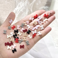 Paso Sico Simple Exquisite 3D Resin Solid-color Minimalist Bow Nail Art Accessories DIY Set Wholesale Available Cute Sweet