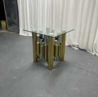 Table à gâteaux avec base dorée, vente directe d'usine, présentoir à desserts de mariage, luxe, réception, événement, vente en gros