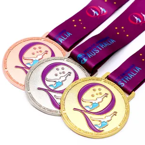 Factory Price Zinc Alloy Stickers Award Gymnastics Medal Medalion