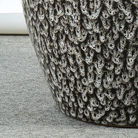 Porte-pot de fleurs en céramique brillante en marbre de couleur personnalisée pour l'intérieur, pour le jardin et la maison, utilisation au sol pour les jardinières et les fleurs