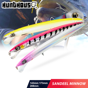 Leurre de <span class=keywords><strong>pêche</strong></span> dur flottant Minnow 208 mm 33 g, style nageur, 10 couleurs, leurres artificiels bioniques avec hameçons <span class=keywords><strong>à</strong></span> plumes - Product Image 1